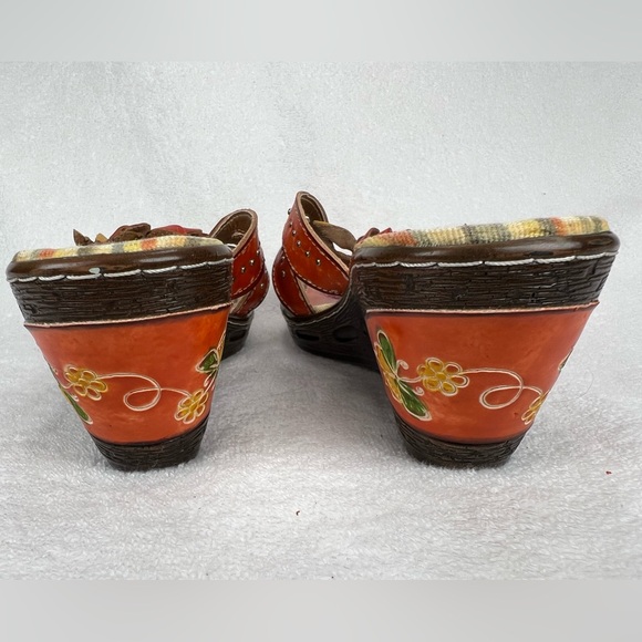 Elite by Corkys, Orange bohemian wedges - Picture 4 of 5